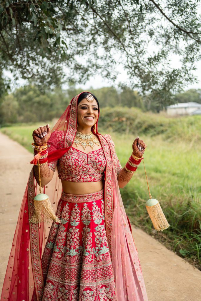 Punjabi Sikh Bride in park having fun!